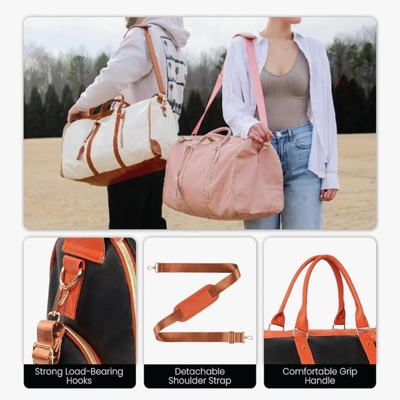 LUHXE Black Convertible Garment Roller Bag w/ Shoe Pouch - 20" Carry-On - Picture 5 of 16